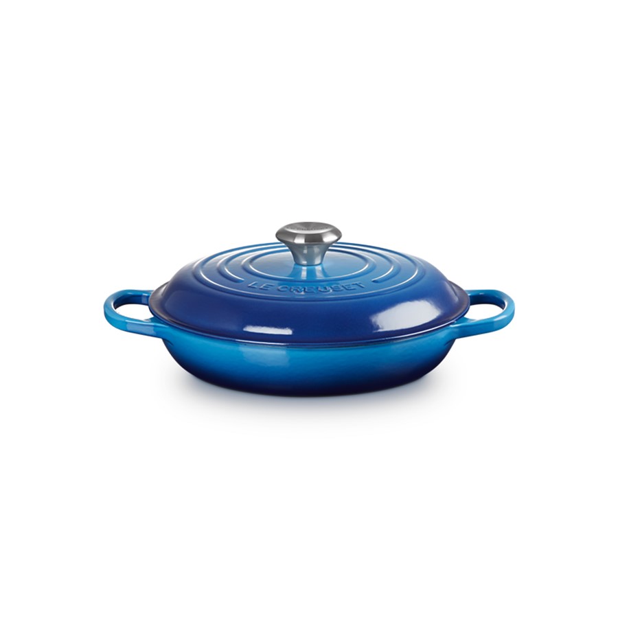 Le Creuset Low Casserole Azure Blue 26cm Image