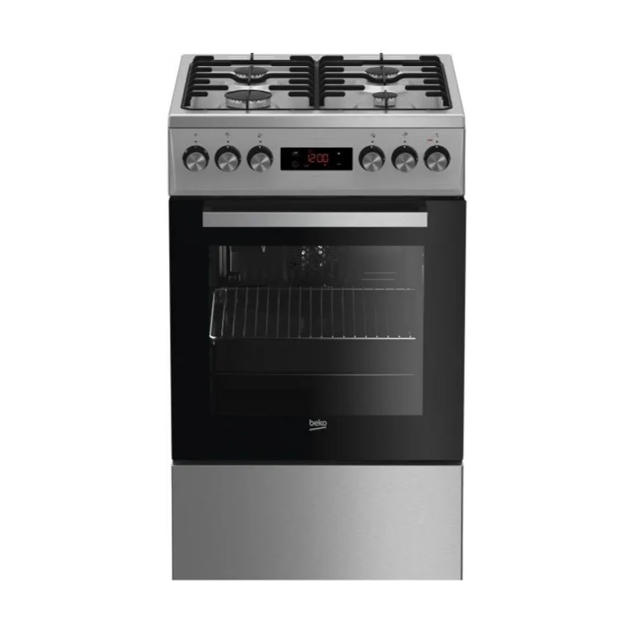 Beko Cooker Dual Fuel Black & S/Steel Image