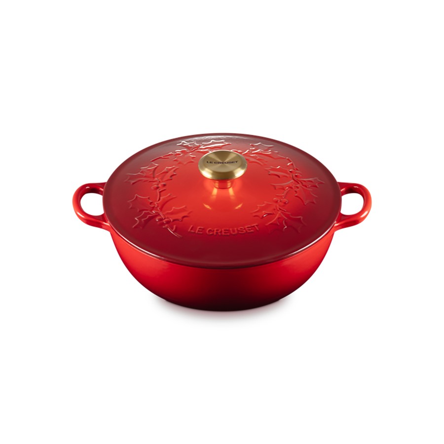 Le Creuset Holly Soup Pot Cerise 26 cm Image