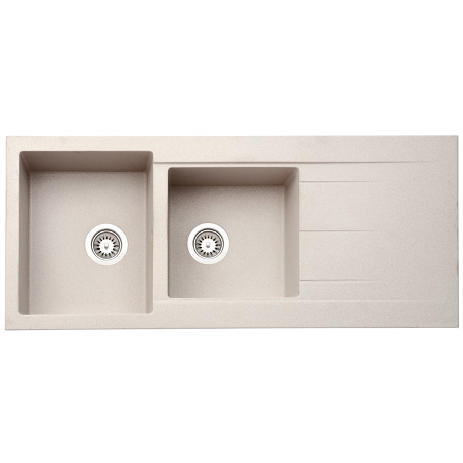 Asil 2 Bowl Sink Beige Granite 50x116cm Image