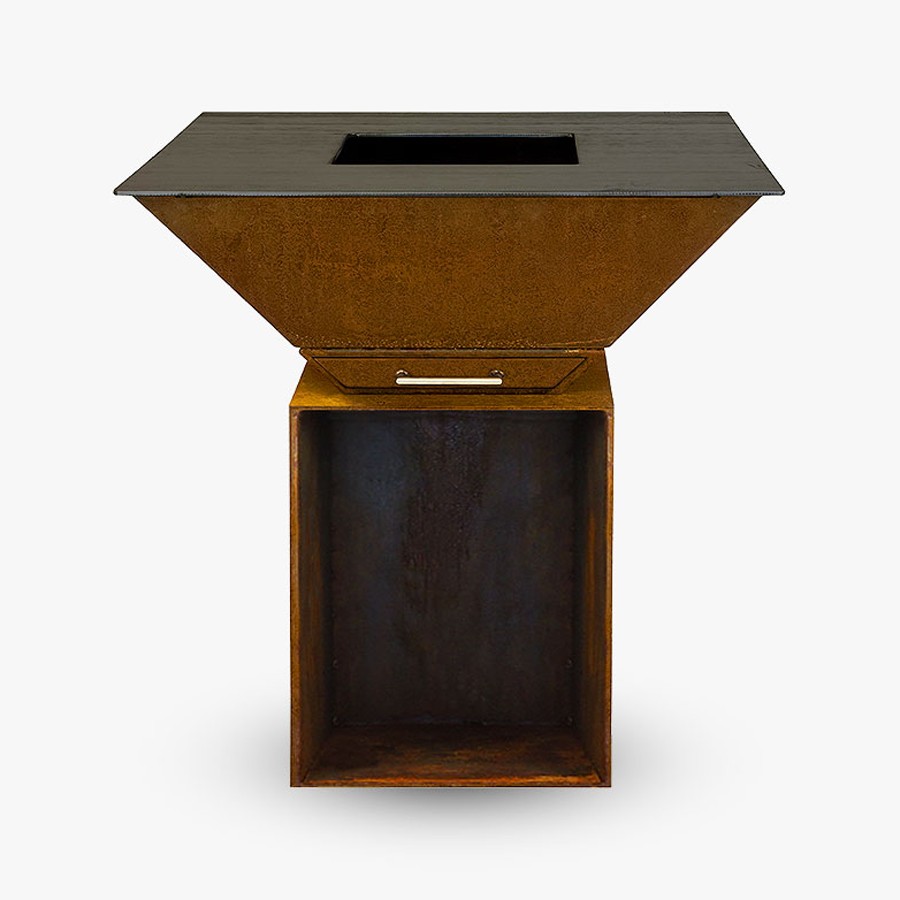 BlackBull Big Qube L Wood Corten Steel Image