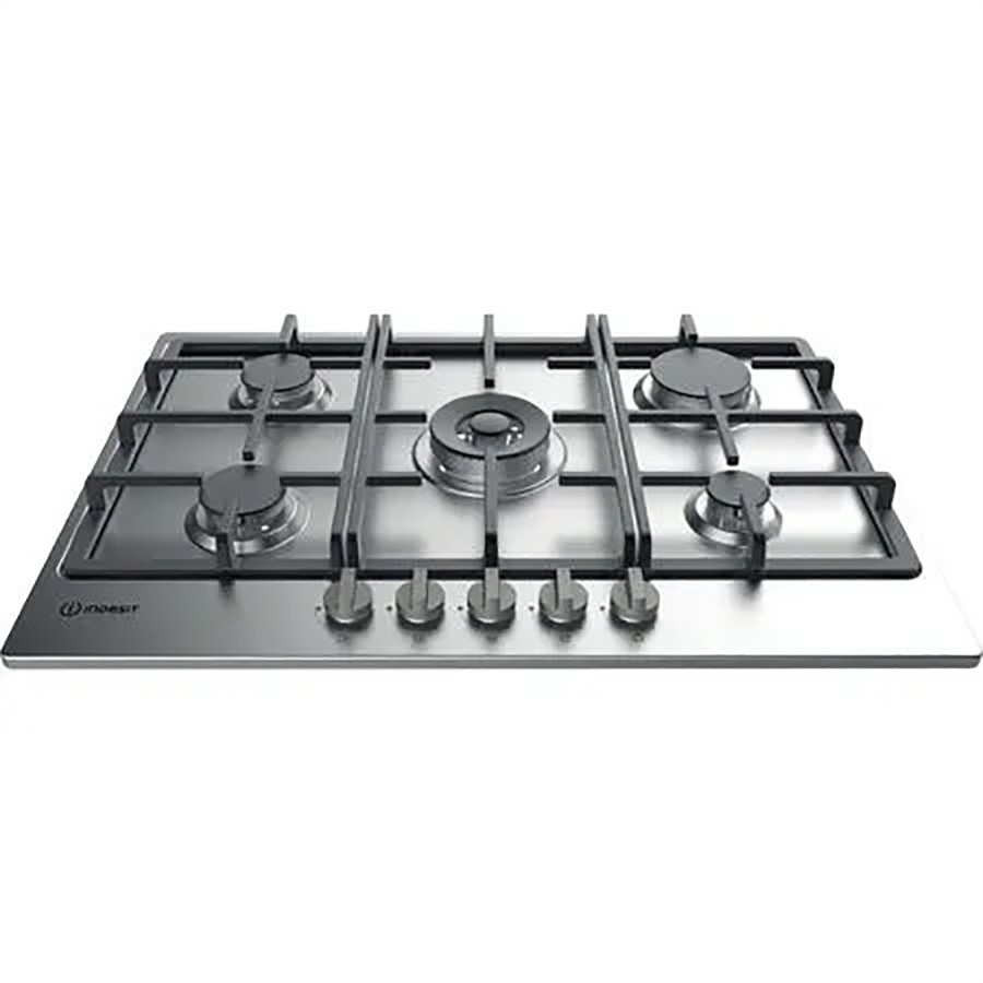 Indesit Hob Gas 5 Burner Stainless Steel Image
