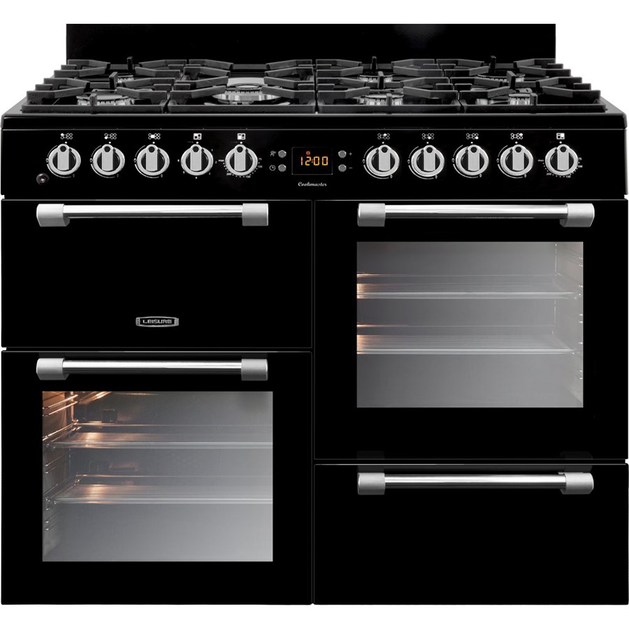Leisure 100 cm Gas Range Cooker Black Image