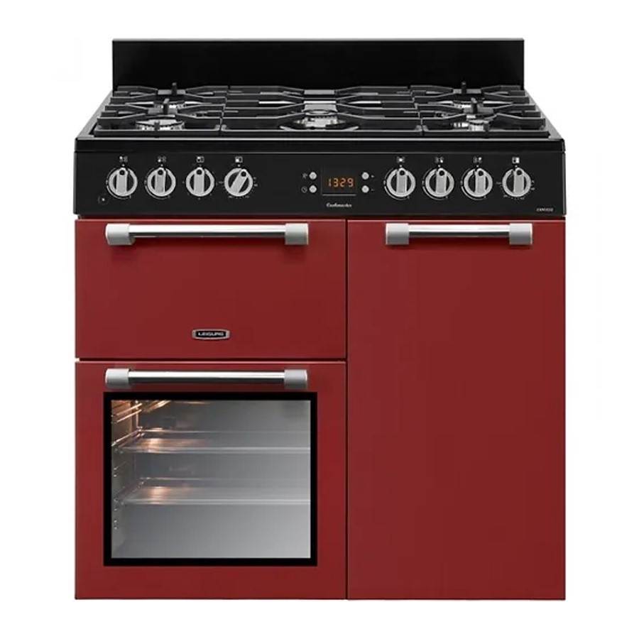 Leisure 90 cm Dual Fuel Range Cooker Red Image