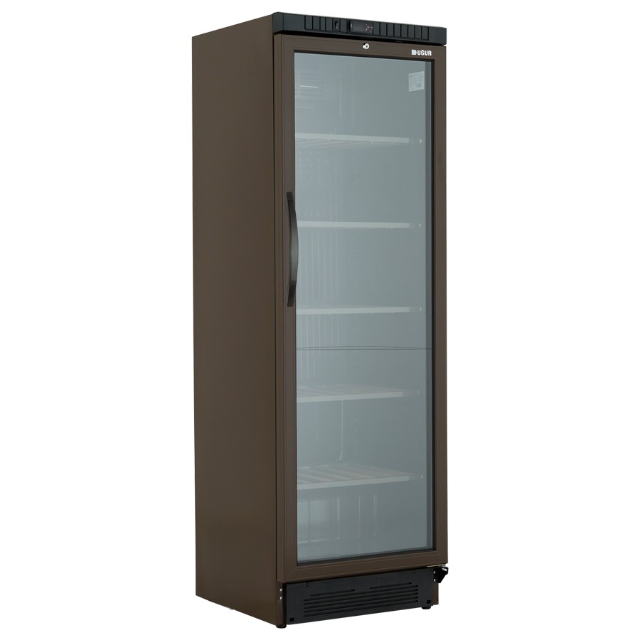 Ugur Black Glass Door 334Litres Wood Int Image